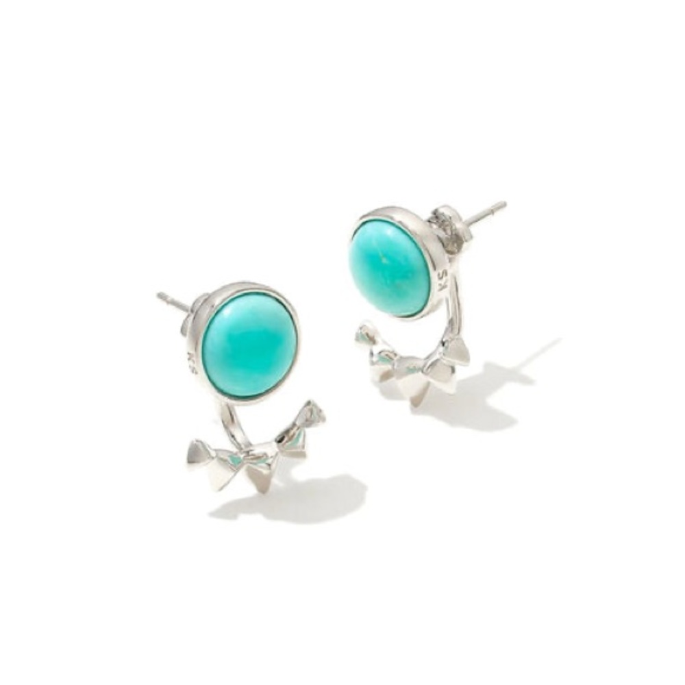 Kendra Scott Turquoise and Silver Earrings - Picture 2 of 4